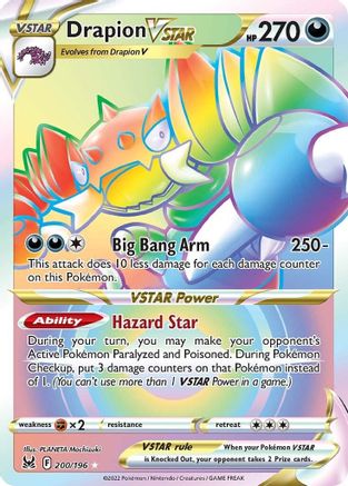 Drapion VSTAR (Secret) (200)/196 Secret Rare Holofoil