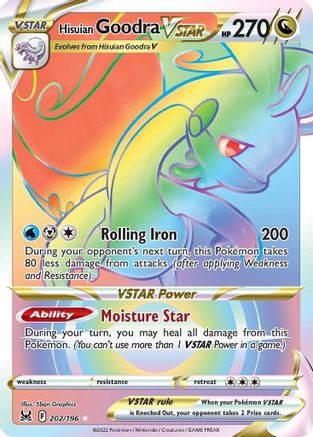 Hisuian Goodra VSTAR (Secret) (202)/196 Secret Rare Holofoil