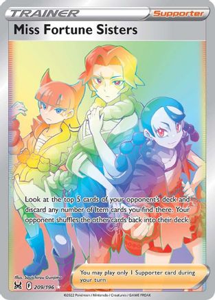 Miss Fortune Sisters (Secret) (209)/196 Secret Rare Holofoil
