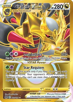 Giratina VSTAR (212) (Secret) (212)/196 Secret Rare Holofoil