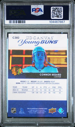 PSA 9 Bedard #C382 UD Canvas Young guns (Cabinet)