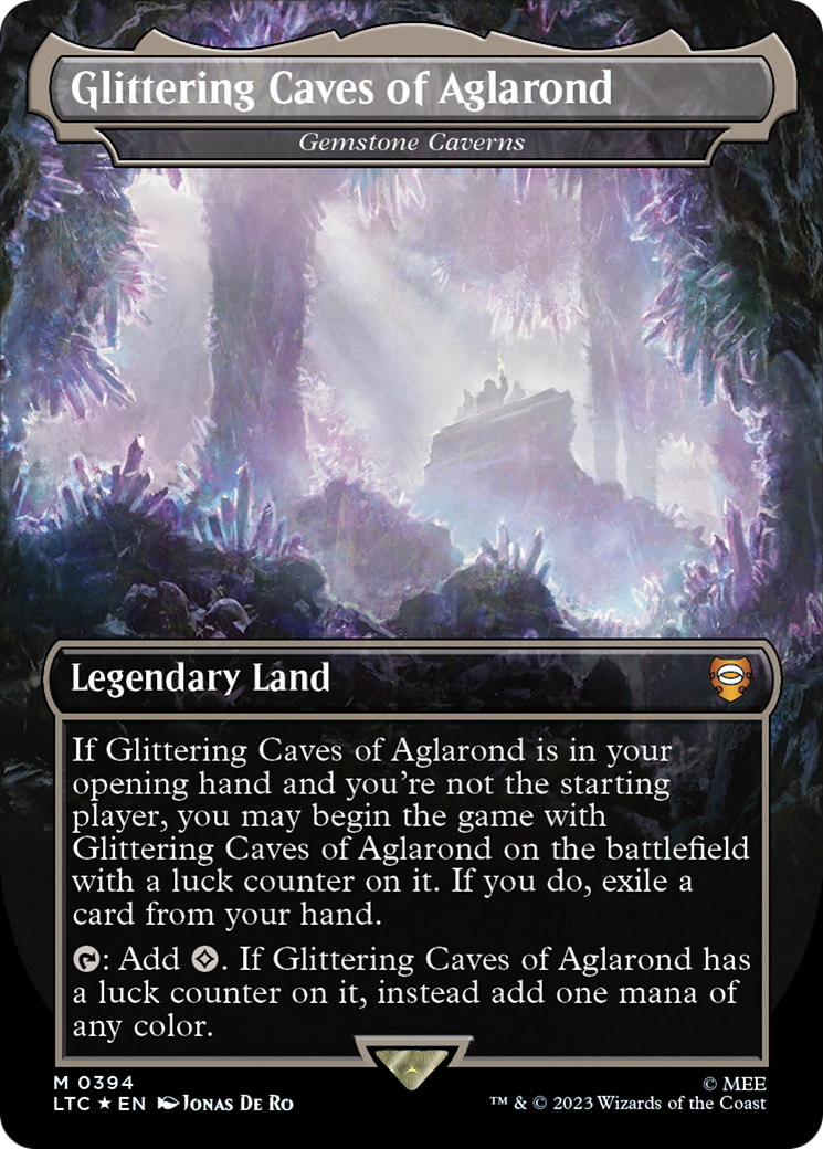 Gemstone Caverns (LTC-394) - Tales of Middle-earth Commander / Glittering Caves of Aglarond (Borderless) Foil (Cabinet-NM)