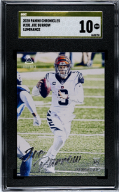 SGC Pristine 10 Joe Burrow #201 Panini Chronicles Luminance Rookie