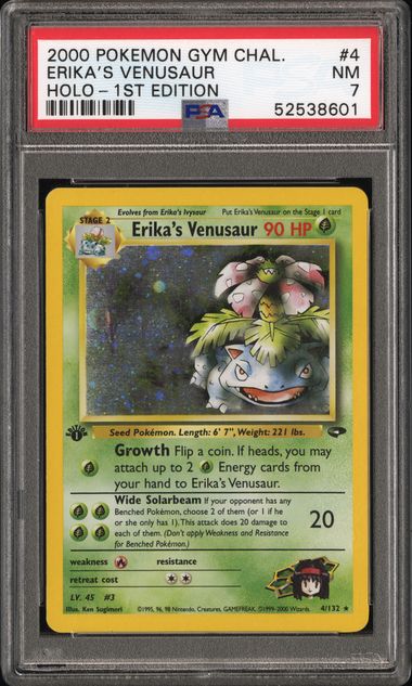 PSA 7 Erika's Venusaur 1st edition #4 (Cabinet)