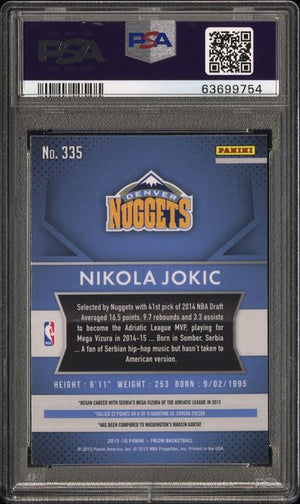 Psa 8 Nikola Jokic #335 Panini Prizm Rookie Card (Cabinet)