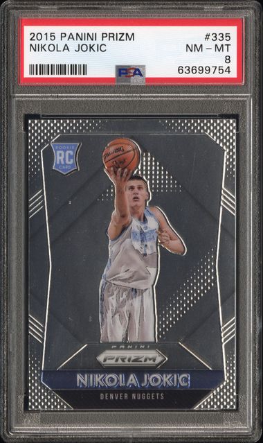 Psa 8 Nikola Jokic #335 Panini Prizm Rookie Card (Cabinet)