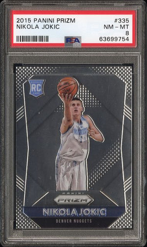 Psa 8 Nikola Jokic #335 Panini Prizm Rookie Card (Cabinet)