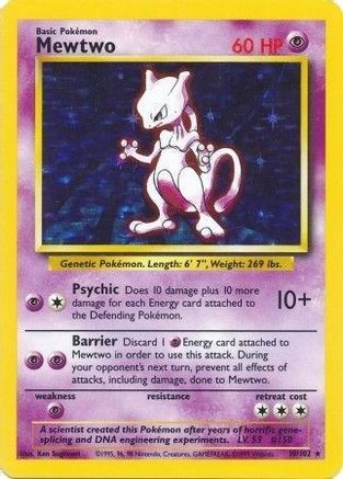 Mewtwo (10)/102 Holo Rare Holofoil