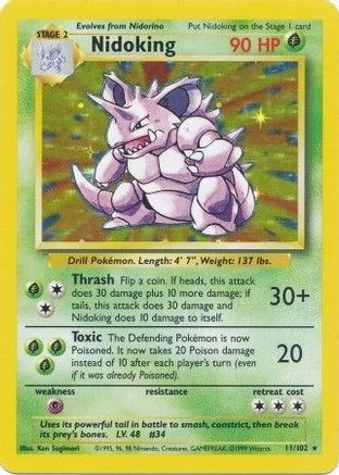 Nidoking (11)/102 Holo Rare Holofoil