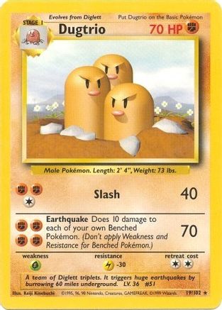 Dugtrio (19)/102 Rare