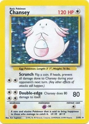 Chansey (3)/102 Holo Rare Holofoil