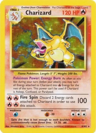 Charizard (4)/102 Holo Rare Holofoil