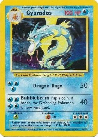 Gyarados (6)/102 Holo Rare Holofoil