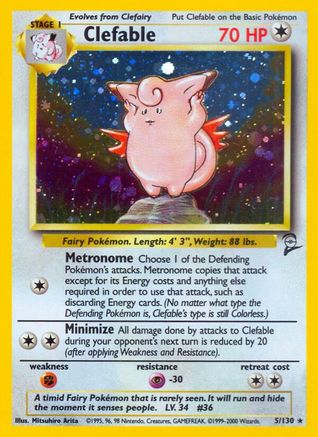 Clefable (5)/130 Holo Rare Holofoil