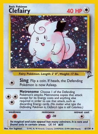Clefairy (6)/130 Holo Rare Holofoil