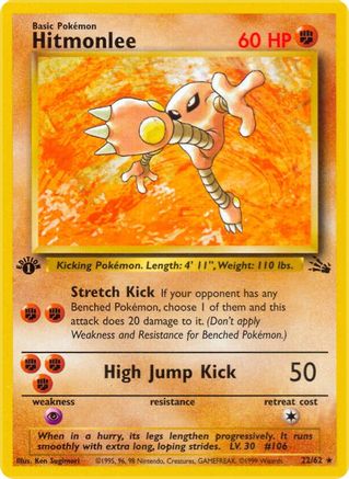 Hitmonlee (22) (22)/62 Rare 1st Edition