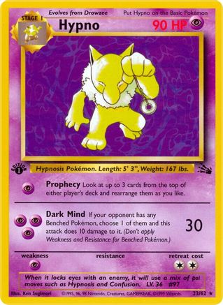 Hypno (23) (23)/62 Rare 1st Edition