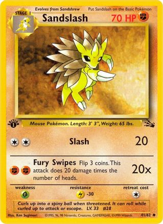 Sandslash (41)/62 Uncommon Unlimited