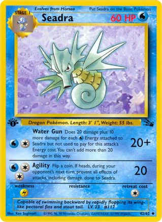 Seadra (42)/62 Uncommon 1st Edition