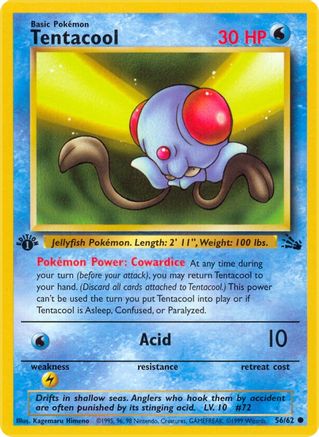 Tentacool (56)/62 Common 1st Edition