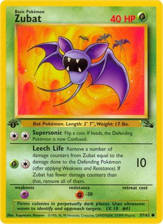 Zubat (57)/62 Common 1st Edition