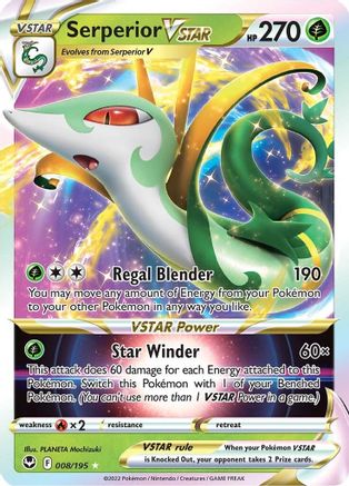 Serperior VSTAR (8)/195 Ultra Rare Holofoil