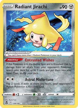 Radiant Jirachi (120)/195 Radiant Rare Holofoil