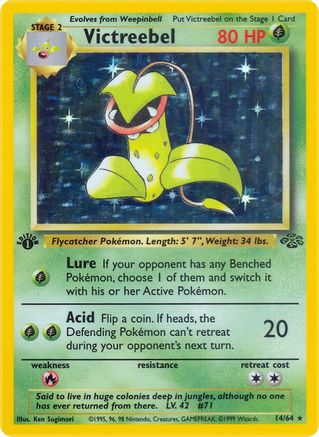 Victreebel (14) (14)/64 Holo Rare 1st Edition Holofoil