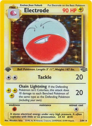Electrode (2) (2)/64 Holo Rare 1st Edition Holofoil