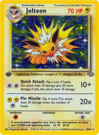 Jolteon (4) (4)/64 Holo Rare Unlimited Holofoil