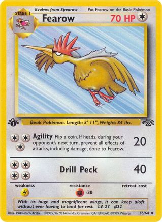 Fearow (36)/64 Uncommon 1st Edition
