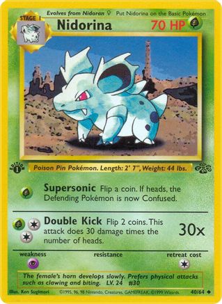 Nidorina (40)/64 Uncommon 1st Edition