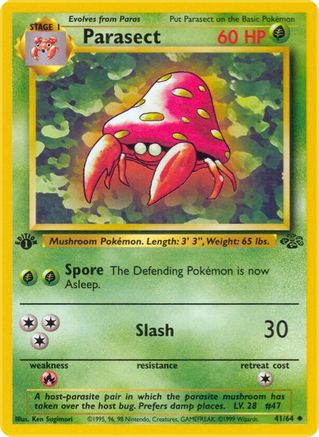 Parasect (41)/64 Uncommon 1st Edition