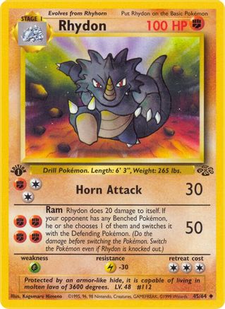 Rhydon (45)/64 Uncommon 1st Edition