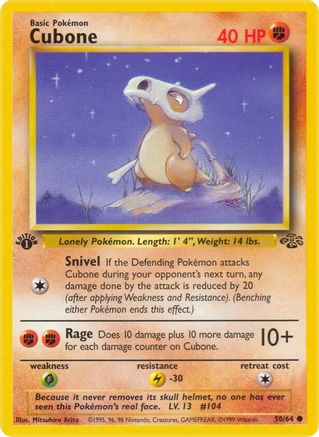 Cubone (50)/64 Common 1st Edition
