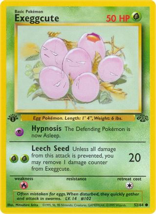 Exeggcute (52)/64 Common 1st Edition