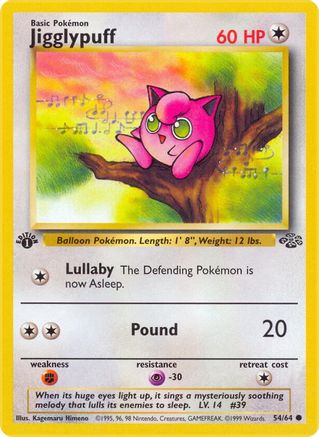 Jigglypuff (54)/64 Common 1st Edition