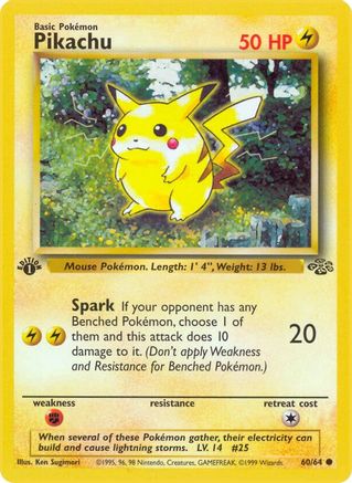 Pikachu (60)/64 Common 1st Edition