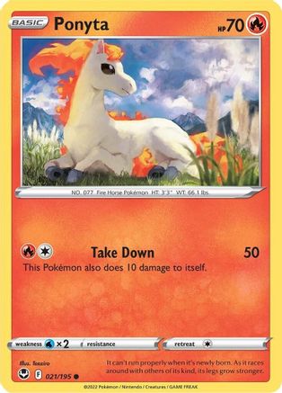 Ponyta (21)/195 Common Reverse Holofoil