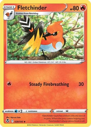 Fletchinder (28)/195 Uncommon Reverse Holofoil