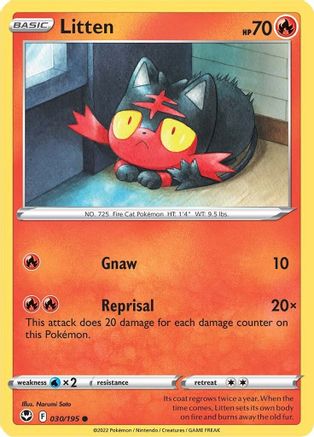 Litten (30)/195 Common Reverse Holofoil