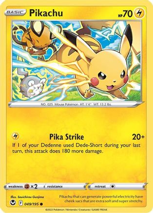 Pikachu (49)/195 Common Reverse Holofoil