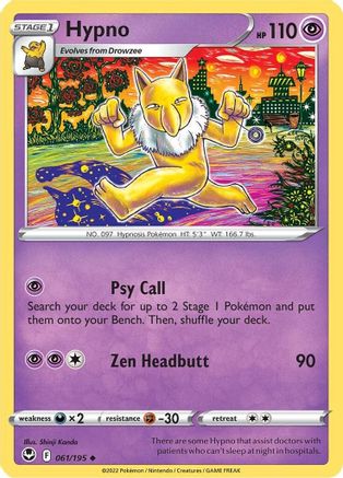 Hypno (61)/195 Uncommon Reverse Holofoil