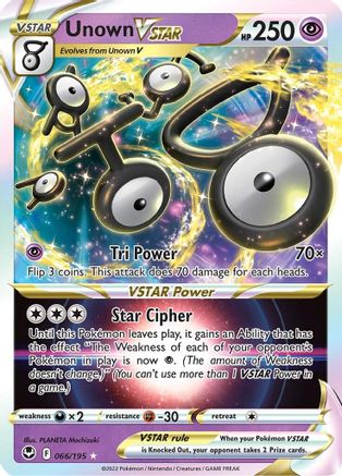 Unown VSTAR (66)/195 Ultra Rare Holofoil