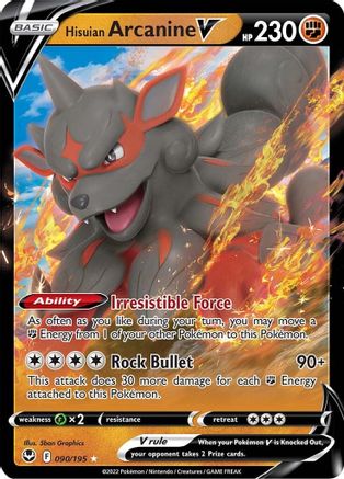 Hisuian Arcanine V (90)/195 Ultra Rare Holofoil