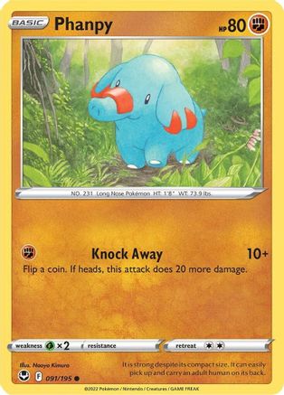 Phanpy (91)/195 Common Reverse Holofoil