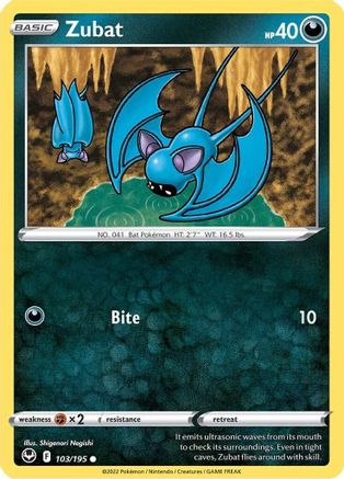 Zubat (103)/195 Common Reverse Holofoil