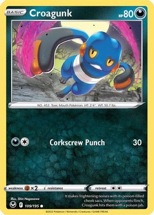 Croagunk (109)/195 Common Reverse Holofoil