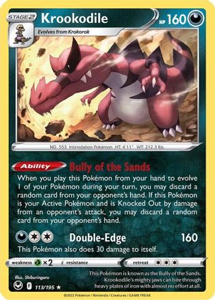 Krookodile (113)/195 Holo Rare Reverse Holofoil