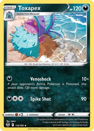 Toxapex (115)/195 Uncommon Reverse Holofoil